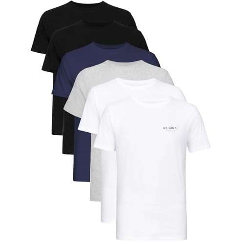 Crosshatch (6PACK) Classic Comfort, Endless Style - Men's Everyday Essentials Crew Neck T-Shirt, Designer Mens Tshirt – Your Perfect Set of Short Sleeve Tees