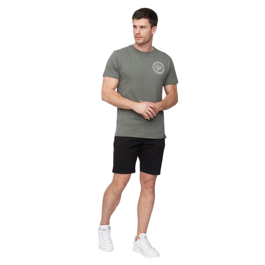 Duck and Cover Mens Slim Fit Chino Cotton Summer Casual Shorts