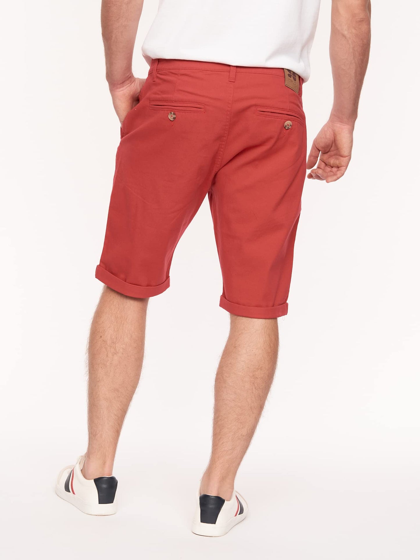 Crosshatch Mens Slim Fit Chino Cotton Summer Casual Shorts