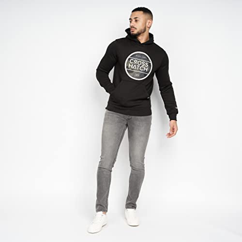 Crosshatch Mens Casual Hoodie (2 Pack) Classic Graphic Hooded Long Sleeve Sweatshirt