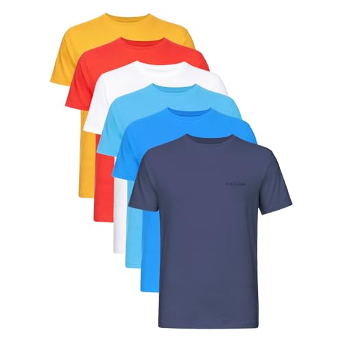 Crosshatch (6PACK) Classic Comfort, Endless Style - Men's Everyday Essentials Crew Neck T-Shirt, Designer Mens Tshirt – Your Perfect Set of Short Sleeve Tees
