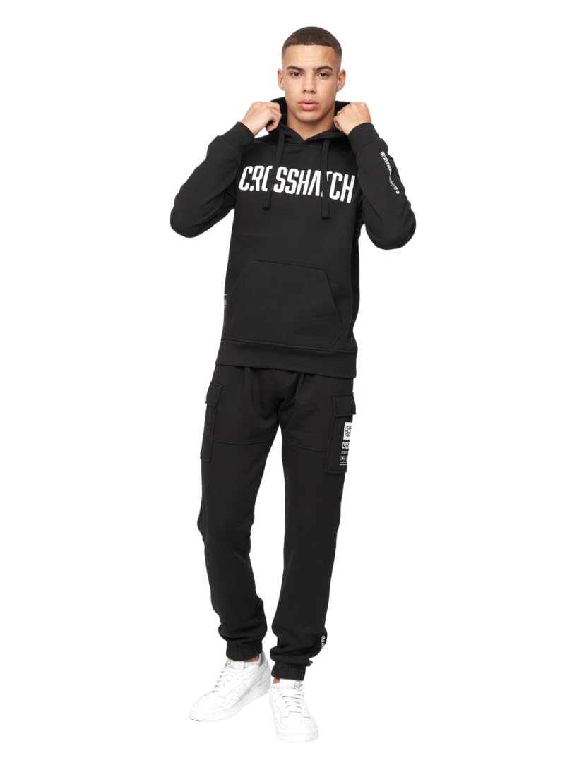 Crosshatch Mens Full Tracksuits Jogging Bottoms Gym Sweat Suits Hooded Full Set Sport Jacket Pant