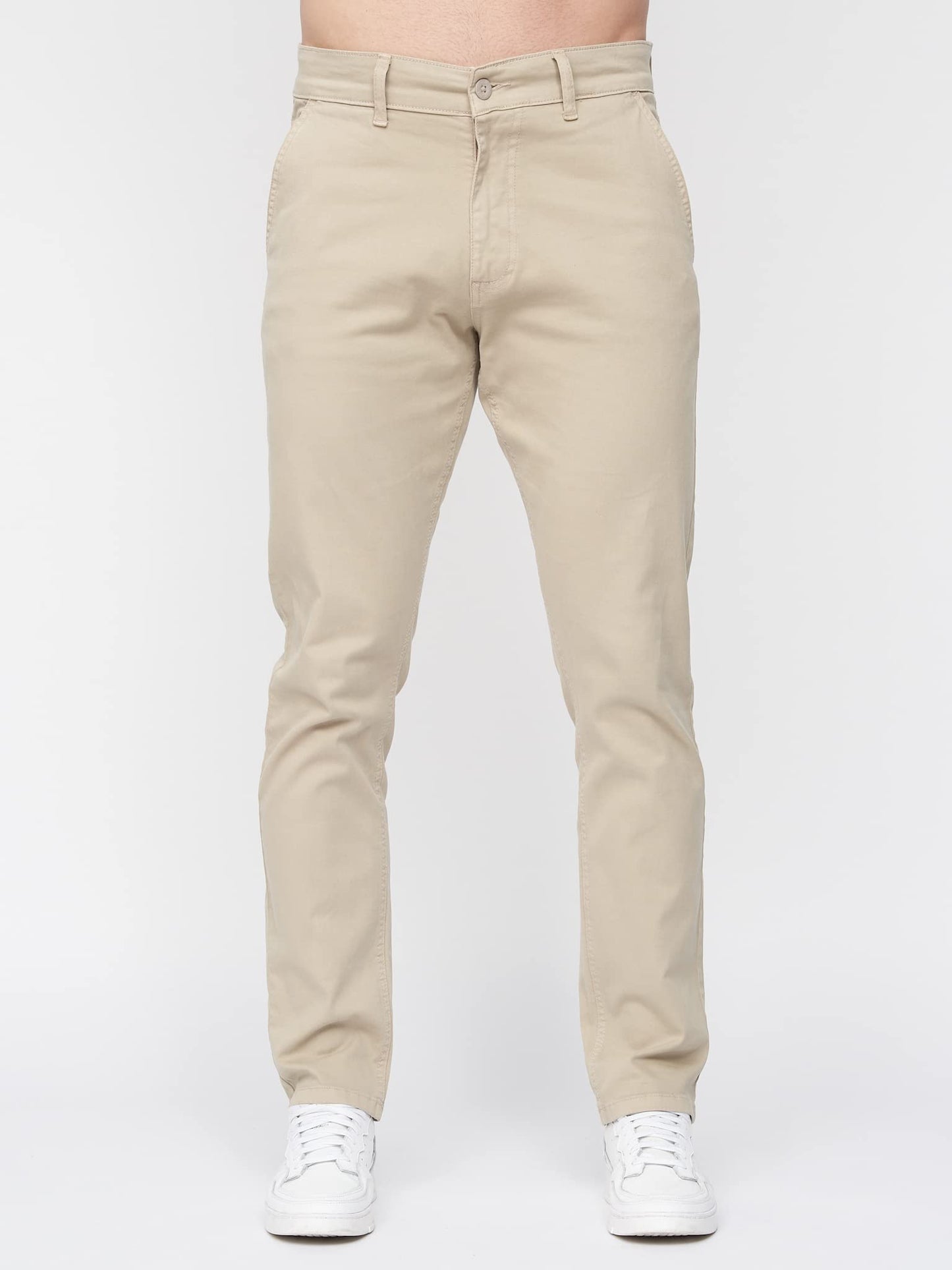 Duck and Cover Mens Slim Fit Chino Cotton Summer Casual Trousers
