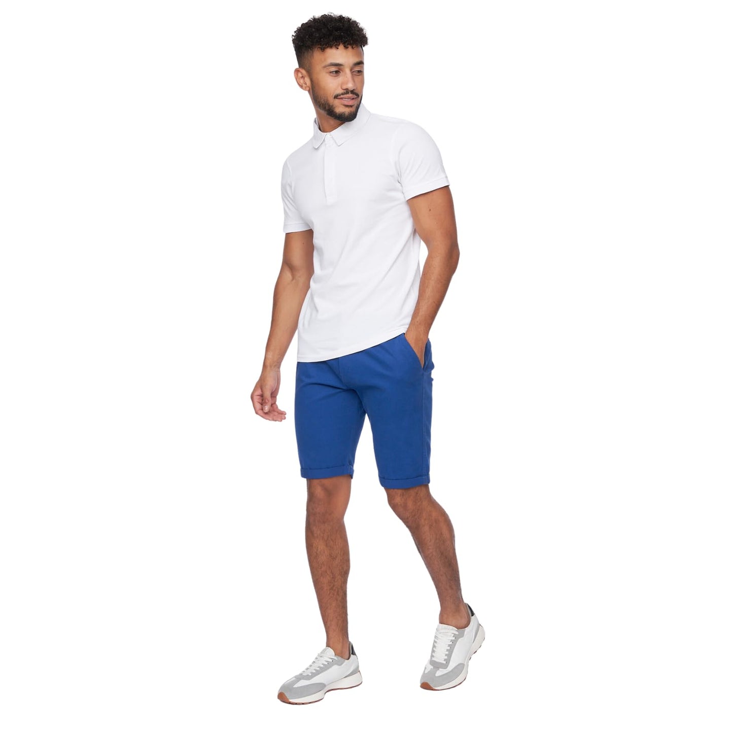 Crosshatch Mens Slim Fit Chino Cotton Summer Casual Shorts