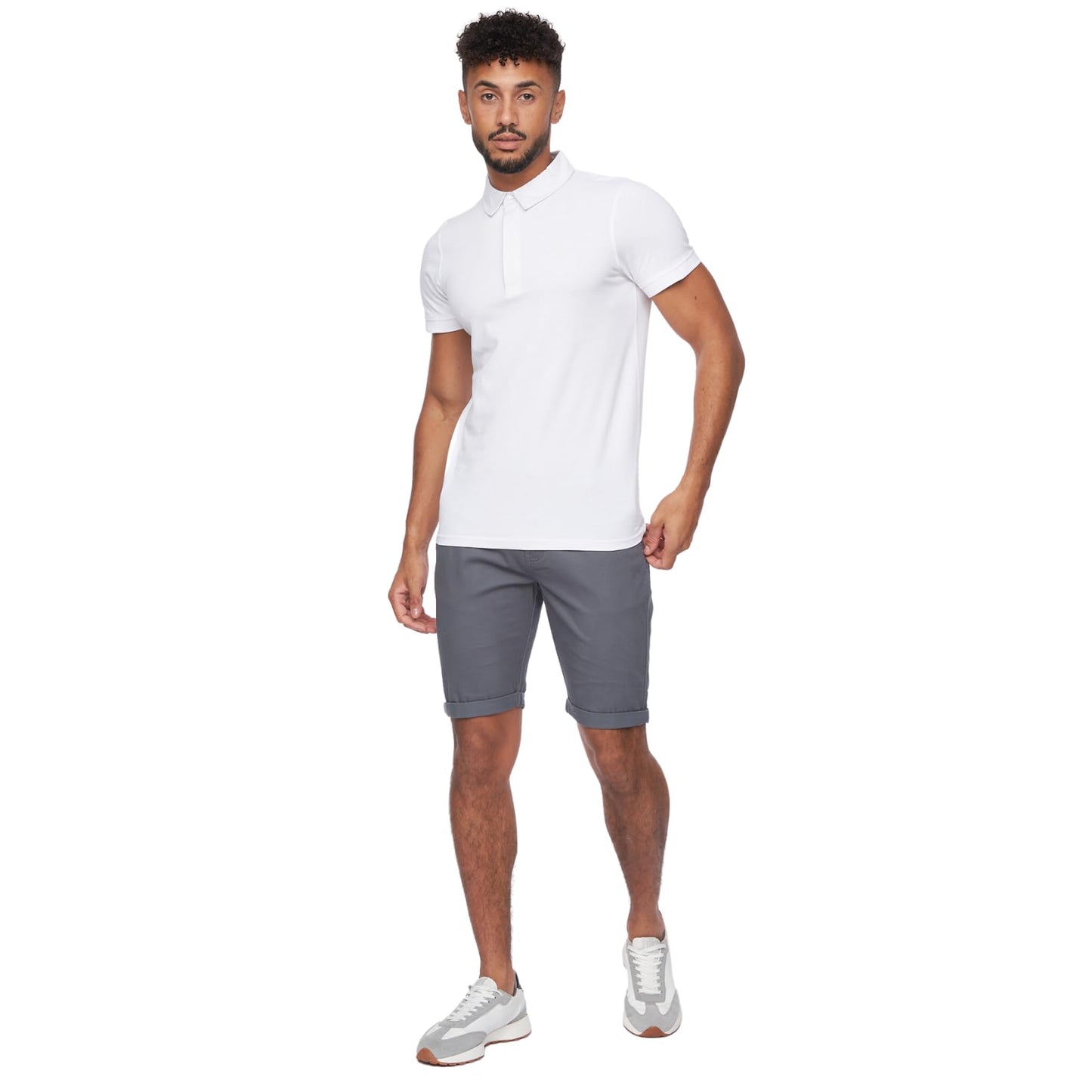 Crosshatch Mens Slim Fit Chino Cotton Summer Casual Shorts
