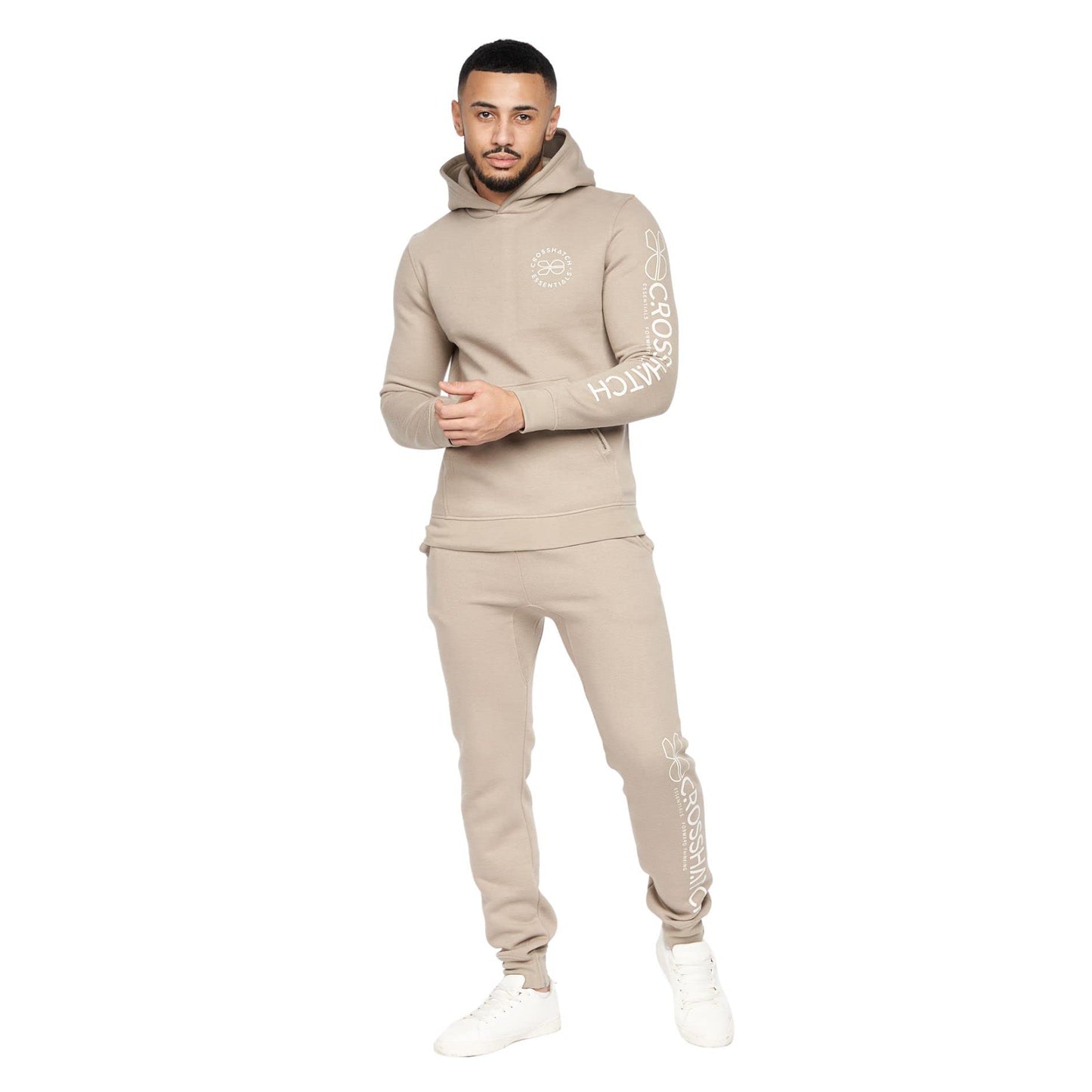 Crosshatch Mens Full Tracksuits Jogging Bottoms Gym Sweat Suits Hooded Full Set Sport Jacket Pant