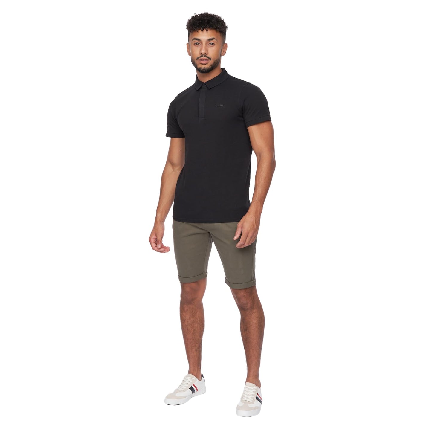 Crosshatch Mens Slim Fit Chino Cotton Summer Casual Shorts