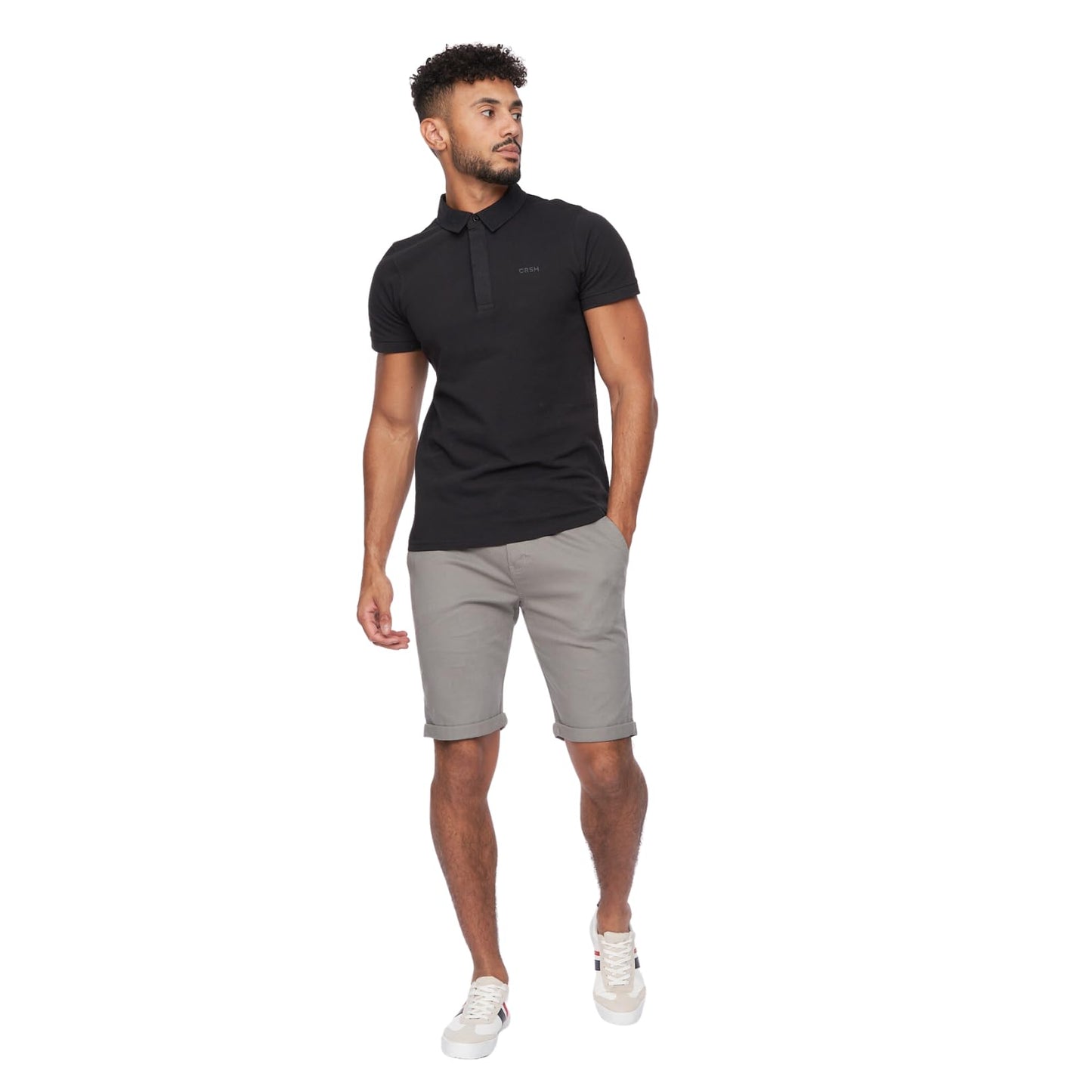 Crosshatch Mens Slim Fit Chino Cotton Summer Casual Shorts