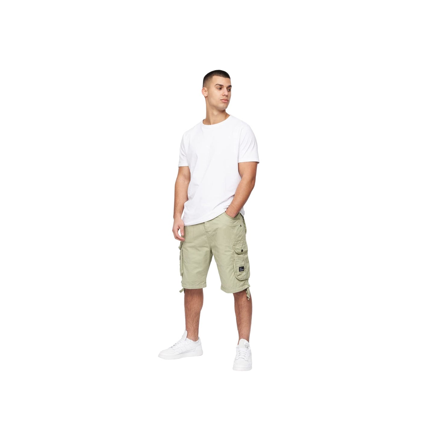 Crosshatch Mens Casual Cargo Combat Shorts Cotton Summer Knee Length Pants