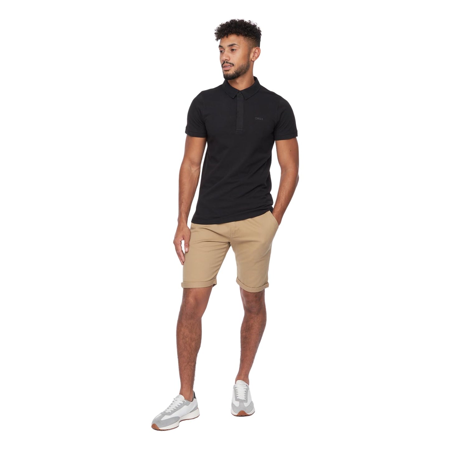 Crosshatch Mens Slim Fit Chino Cotton Summer Casual Shorts