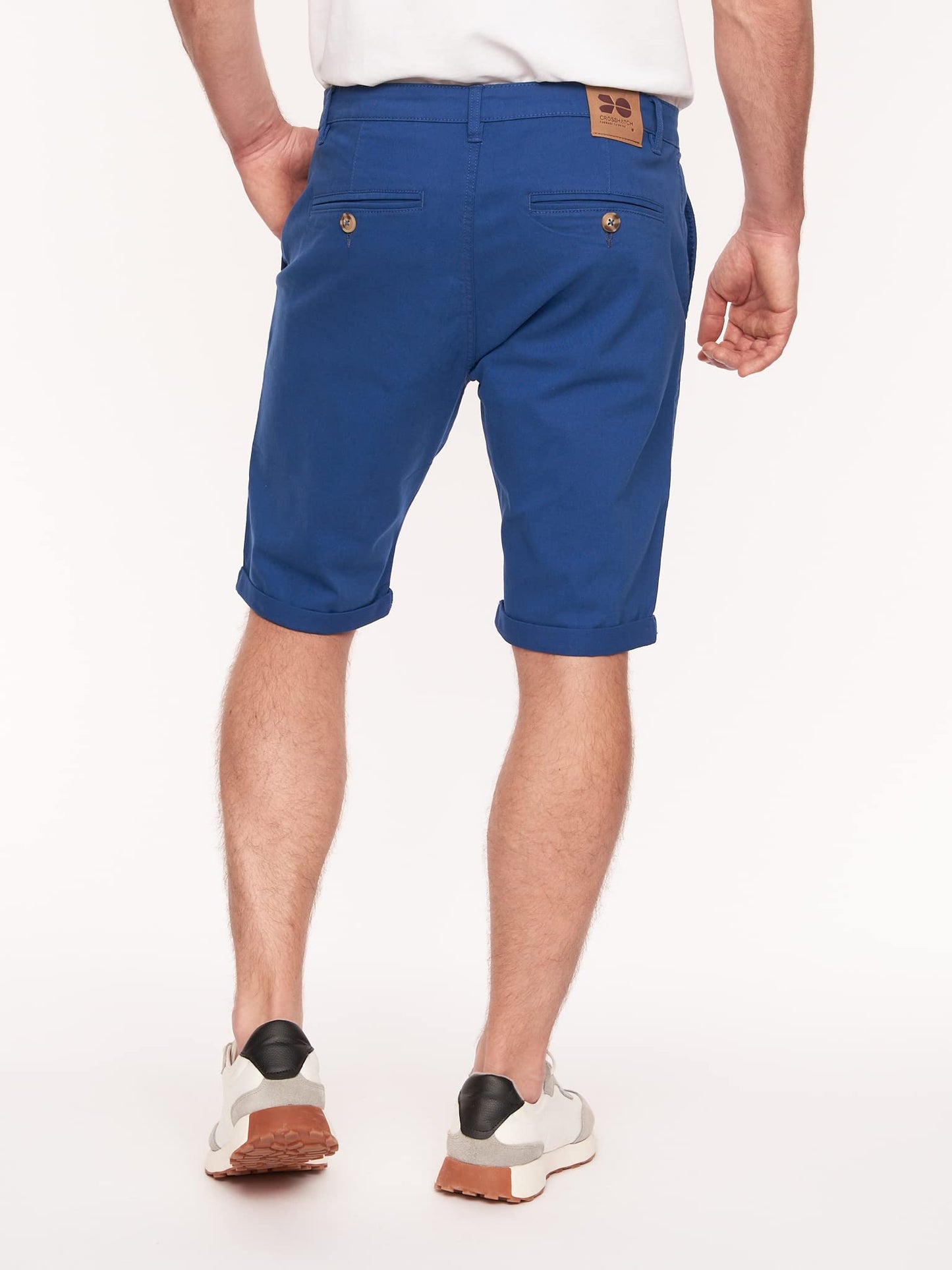 Crosshatch Mens Slim Fit Chino Cotton Summer Casual Shorts