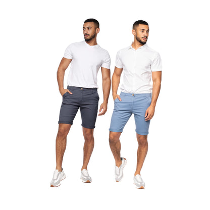 Crosshatch Mens Slim Fit Chino Cotton Summer Casual Shorts