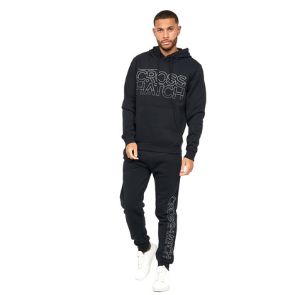 Crosshatch Mens Full Tracksuits Jogging Bottoms Gym Sweat Suits Hooded Full Set Sport Jacket Pant