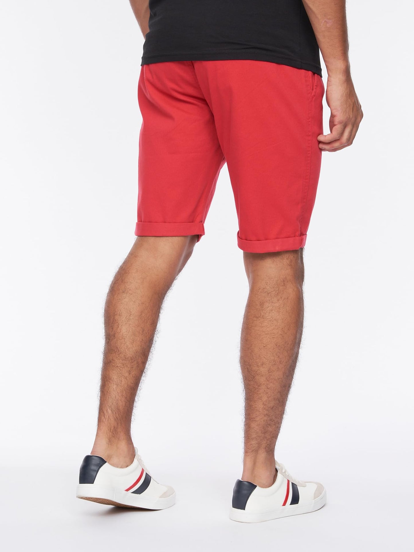 Crosshatch Mens Slim Fit Chino Cotton Summer Casual Shorts