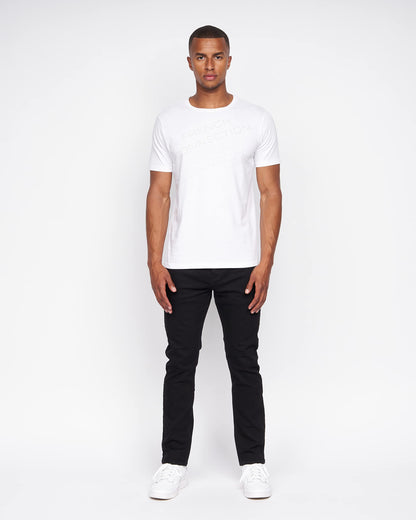 French Connection Mens Premium Half Sleeve Crew Neck T-Shirt with Letter Print Logo Design