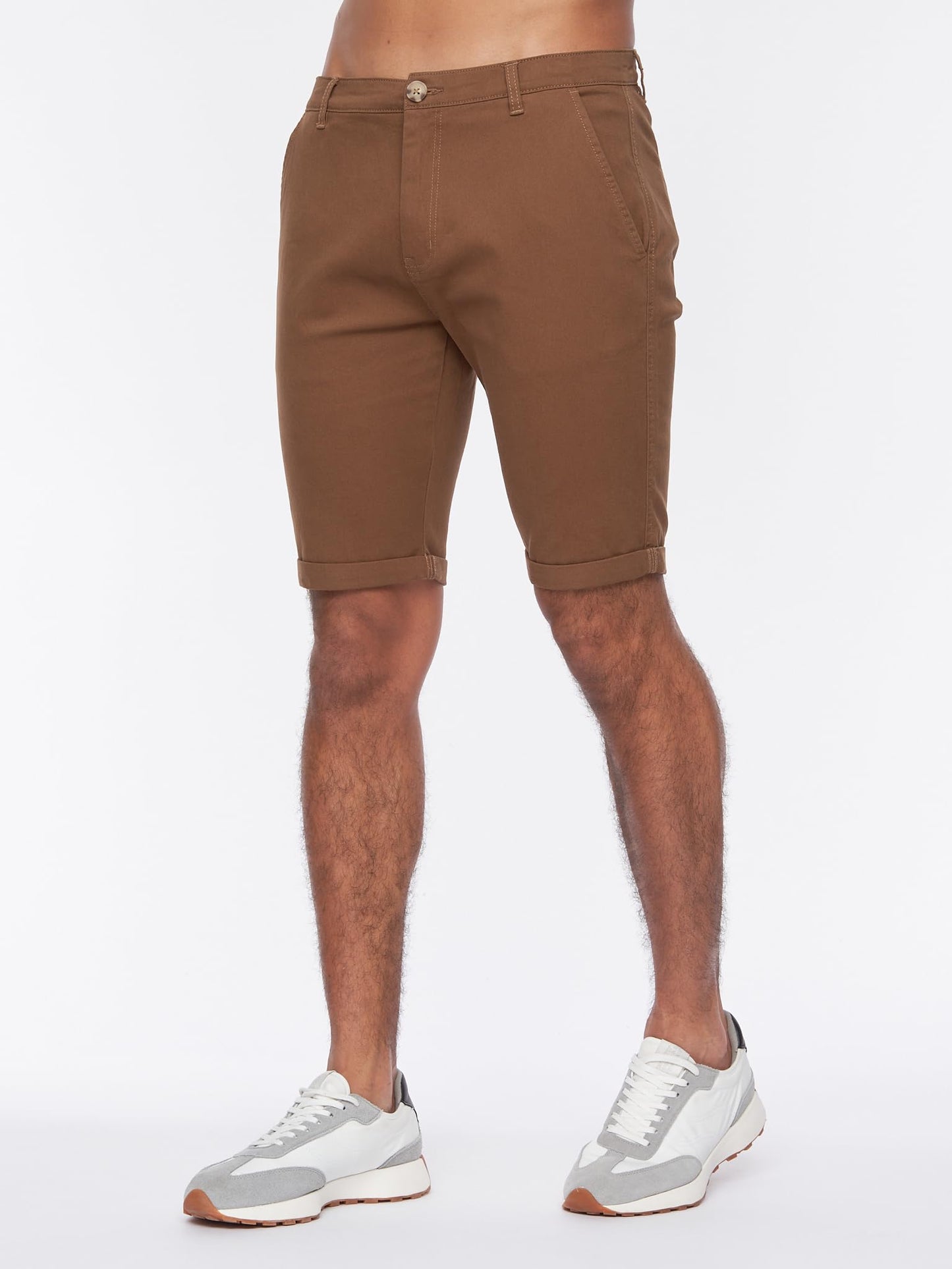 Crosshatch Mens Slim Fit Chino Cotton Summer Casual Shorts