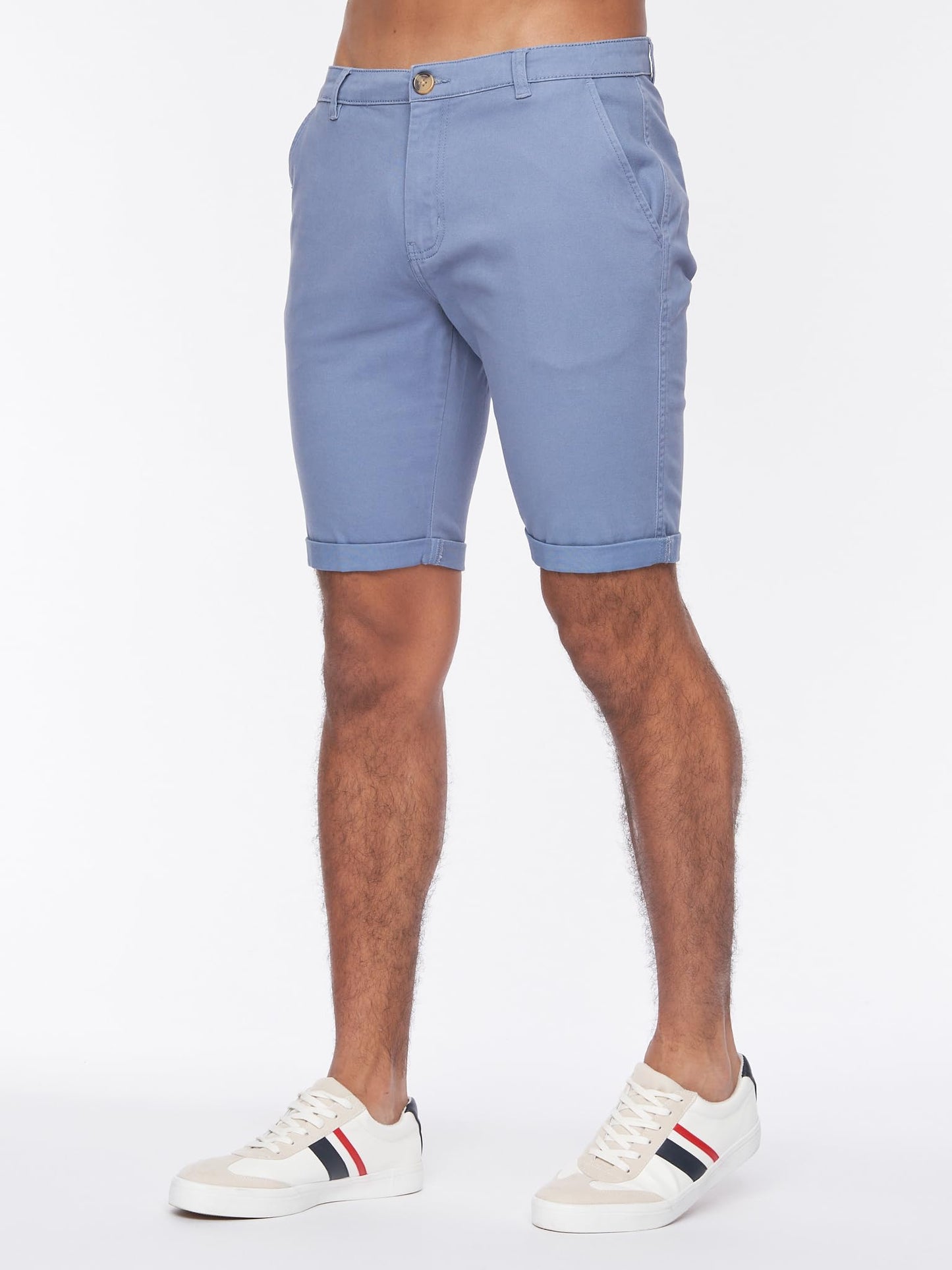 Crosshatch Mens Slim Fit Chino Cotton Summer Casual Shorts