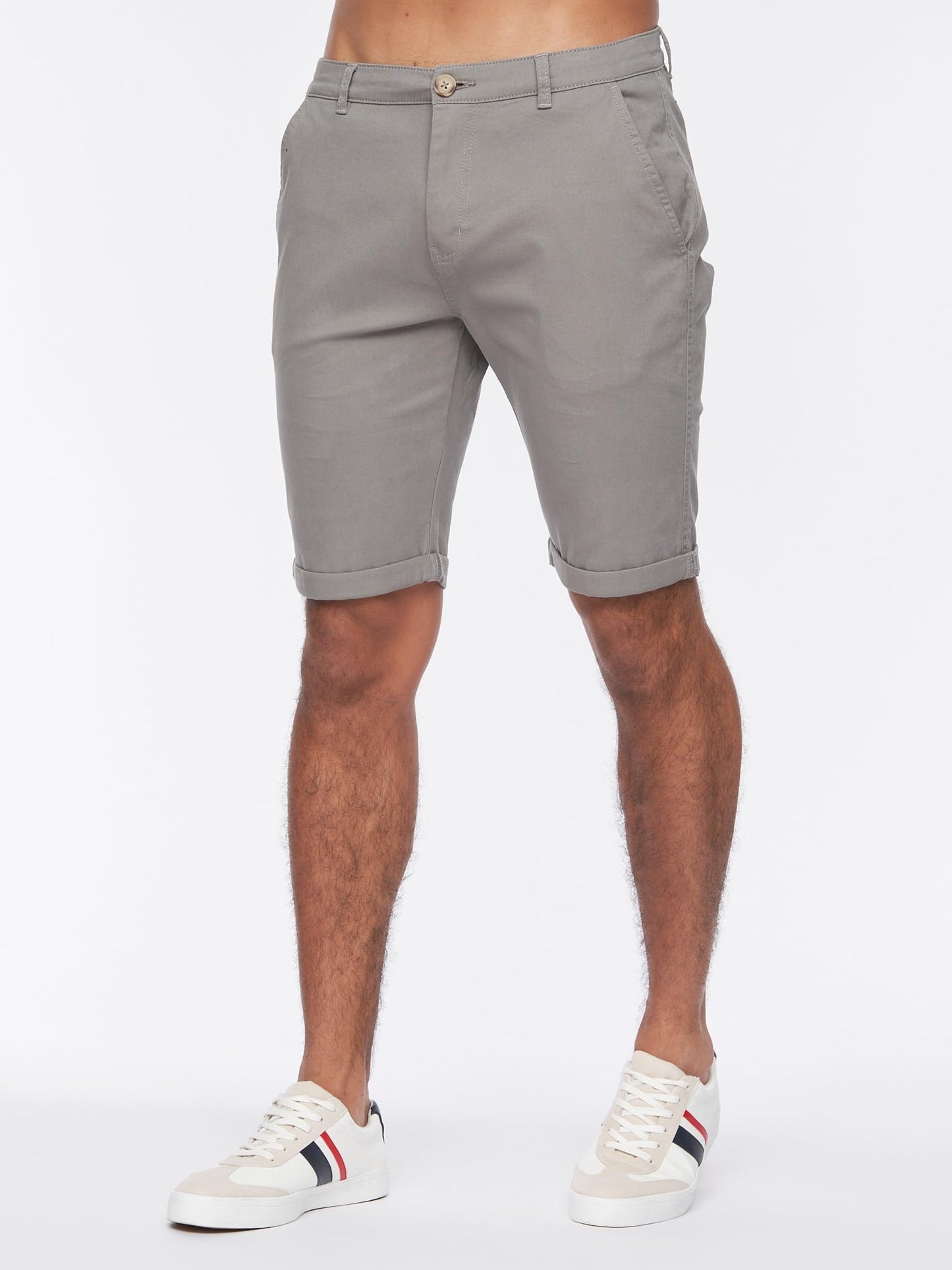 Crosshatch Mens Slim Fit Chino Cotton Summer Casual Shorts