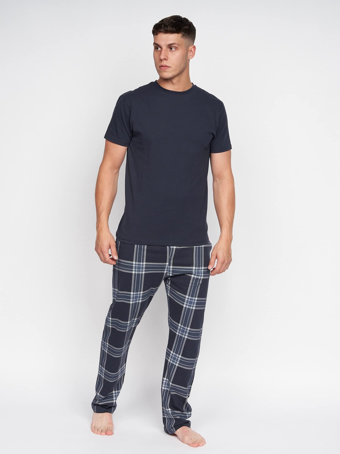 Duck & Cover Mens Nightwear Pyjamas Set Cotton Top Bottom Loungewear Casual