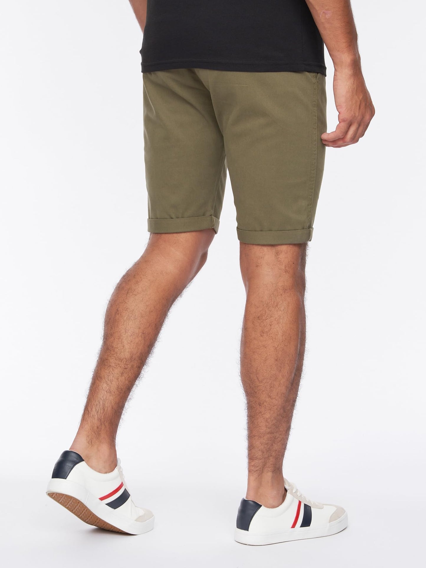 Crosshatch Mens Slim Fit Chino Cotton Summer Casual Shorts