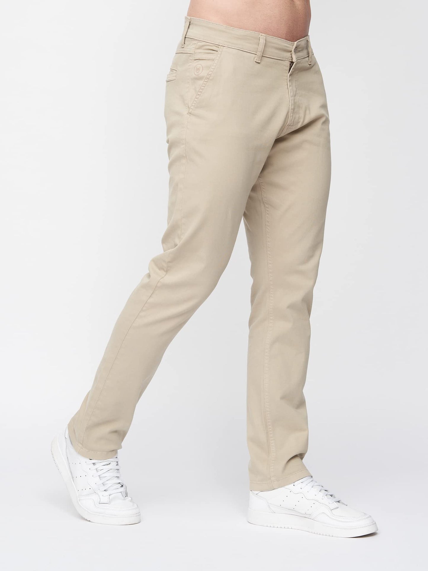 Duck and Cover Mens Slim Fit Chino Cotton Summer Casual Trousers