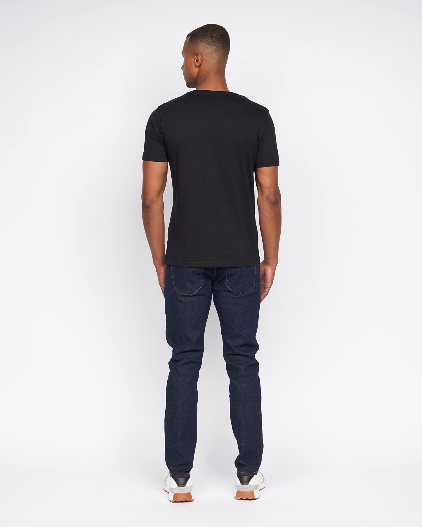 French Connection Mens Premium Half Sleeve Crew Neck T-Shirt with Letter Print Logo Design