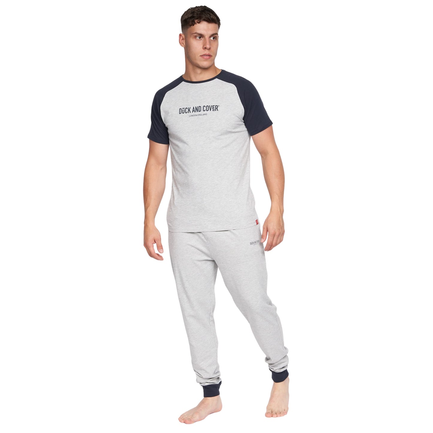 Duck & Cover Mens Nightwear Pyjamas Set Cotton Top Bottom Loungewear Casual