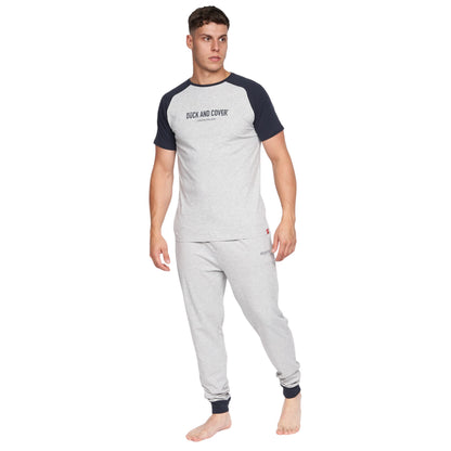 Duck & Cover Mens Nightwear Pyjamas Set Cotton Top Bottom Loungewear Casual