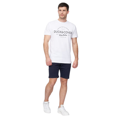 Duck and Cover Mens Slim Fit Chino Cotton Summer Casual Shorts