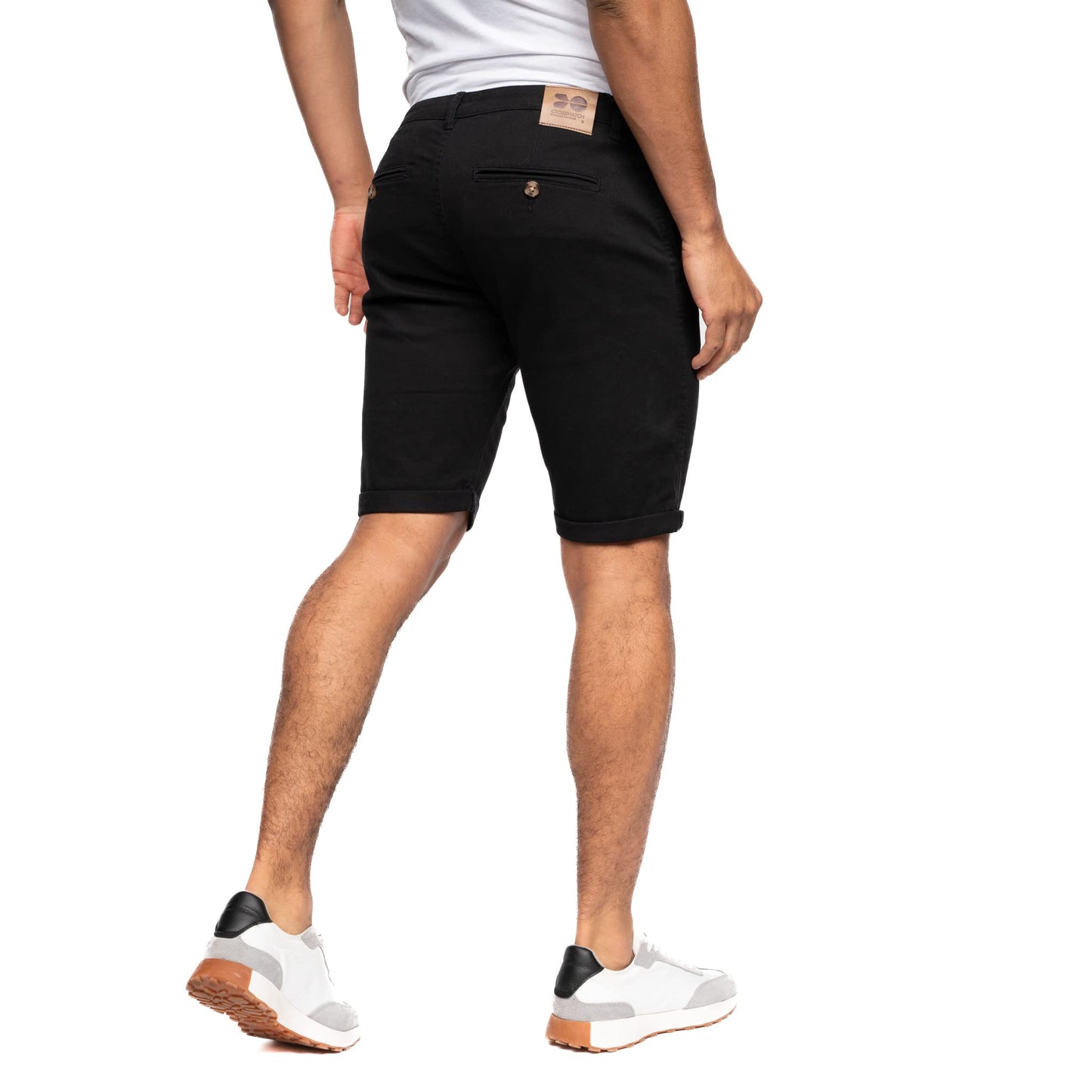 Crosshatch Mens Slim Fit Chino Cotton Summer Casual Shorts