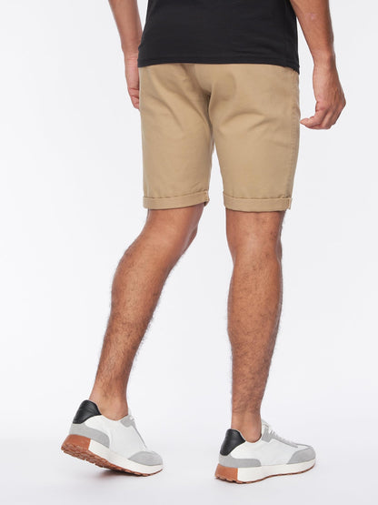 Crosshatch Mens Slim Fit Chino Cotton Summer Casual Shorts