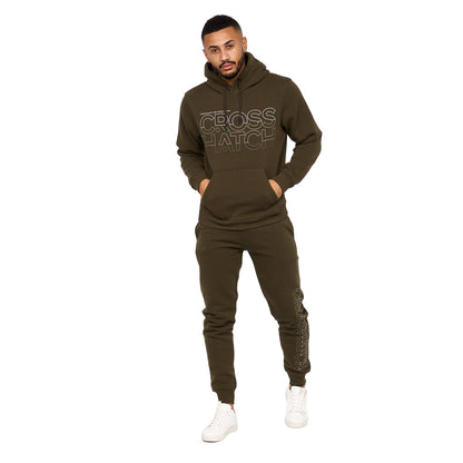 Crosshatch Mens Full Tracksuits Jogging Bottoms Gym Sweat Suits Hooded Full Set Sport Jacket Pant
