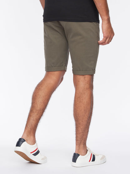 Crosshatch Mens Slim Fit Chino Cotton Summer Casual Shorts
