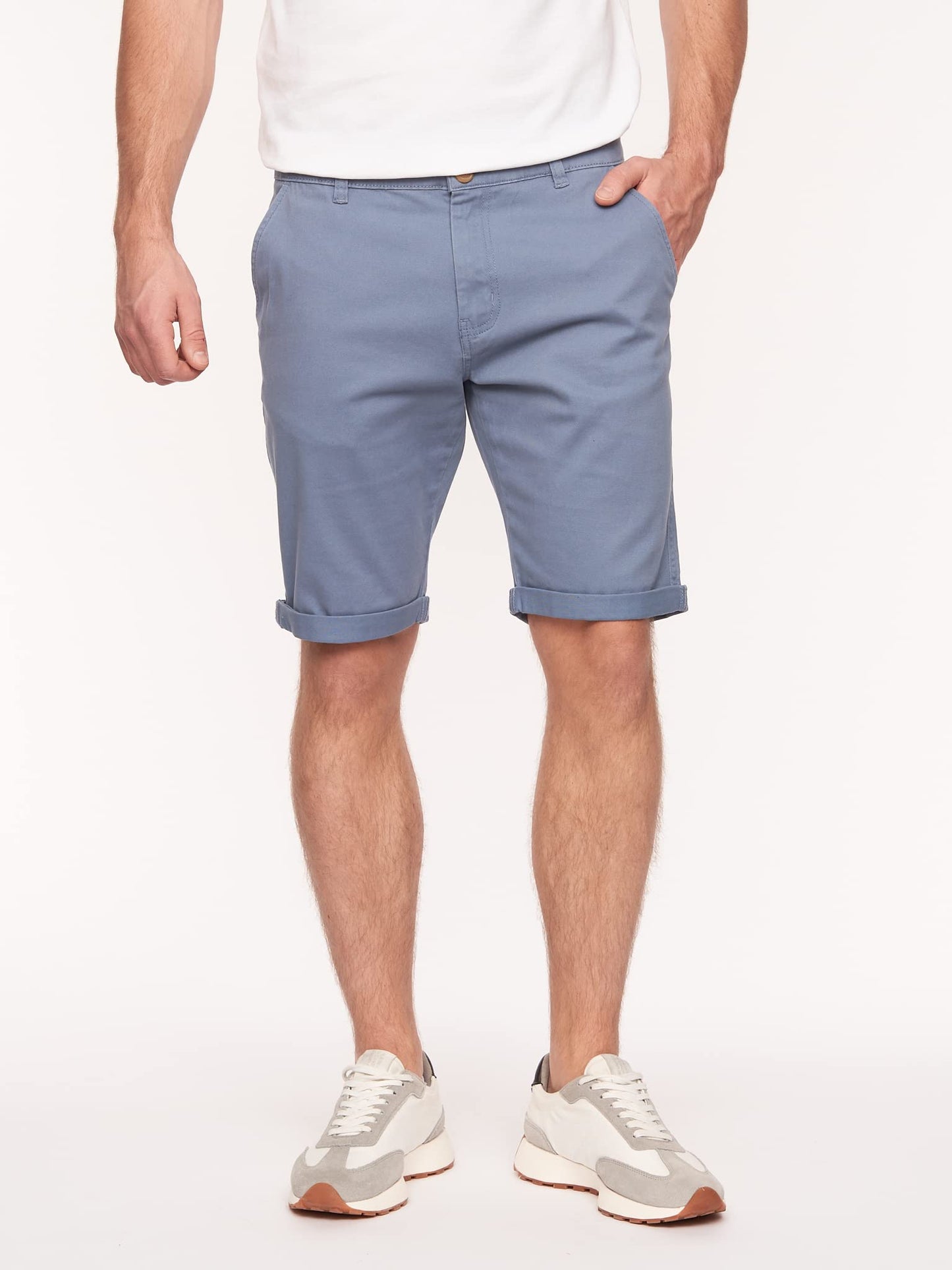 Crosshatch Mens Slim Fit Chino Cotton Summer Casual Shorts