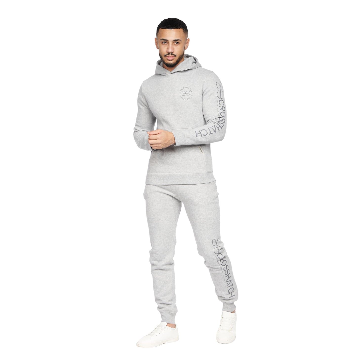 Crosshatch Mens Full Tracksuits Jogging Bottoms Gym Sweat Suits Hooded Full Set Sport Jacket Pant
