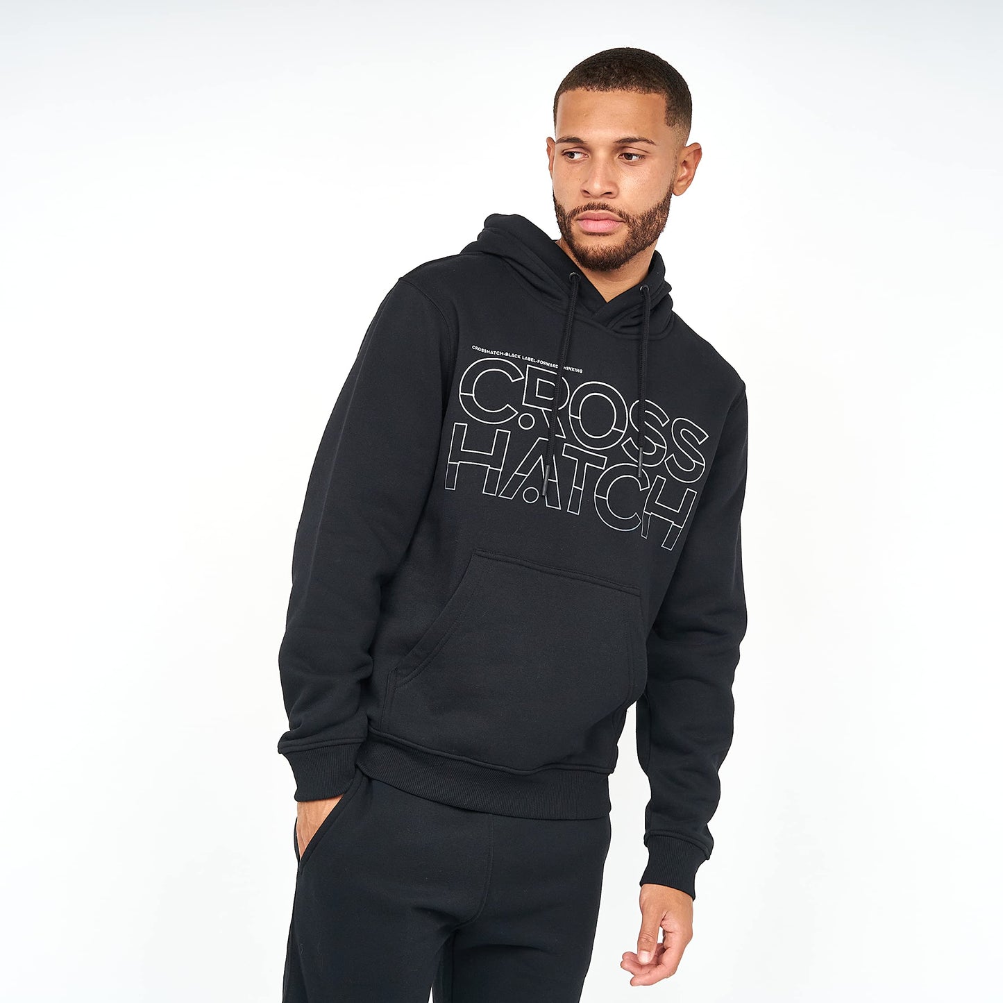 Crosshatch Mens Full Tracksuits Jogging Bottoms Gym Sweat Suits Hooded Full Set Sport Jacket Pant