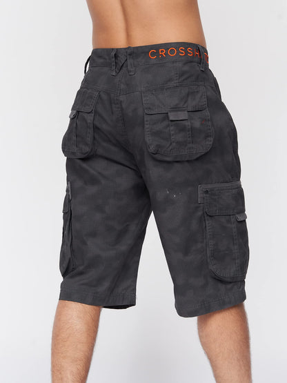 Crosshatch Mens Casual Cargo Combat Shorts Cotton Summer Knee Length Pants