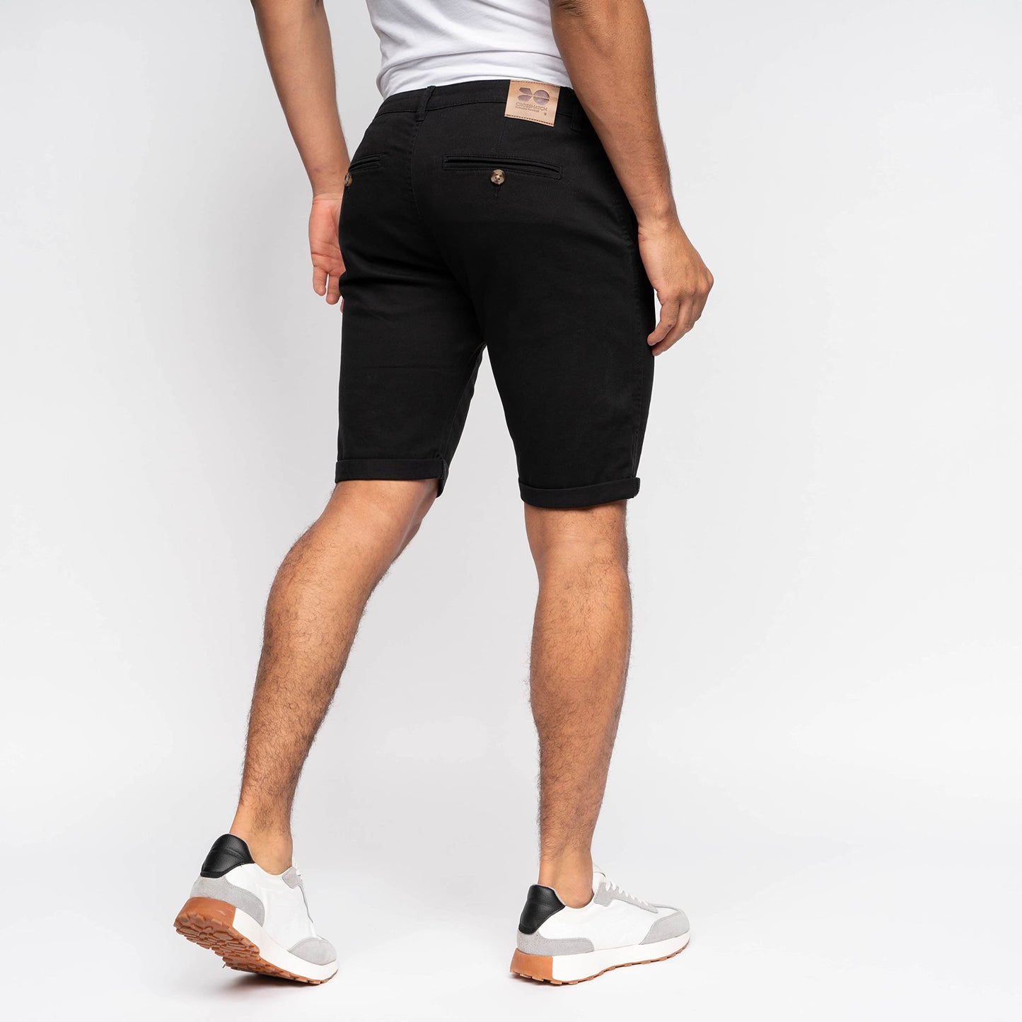 Crosshatch Mens Slim Fit Chino Cotton Summer Casual Shorts