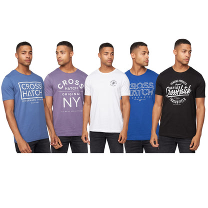 Crosshatch (6PACK) Classic Comfort, Endless Style - Men's Everyday Essentials Crew Neck T-Shirt, Designer Mens Tshirt – Your Perfect Set of Short Sleeve Tees