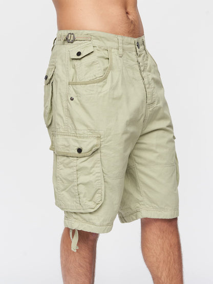 Crosshatch Mens Casual Cargo Combat Shorts Cotton Summer Knee Length Pants