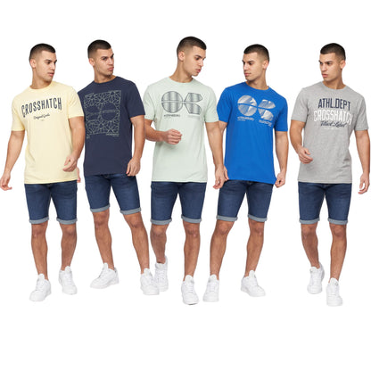 Crosshatch (6PACK) Classic Comfort, Endless Style - Men's Everyday Essentials Crew Neck T-Shirt, Designer Mens Tshirt – Your Perfect Set of Short Sleeve Tees