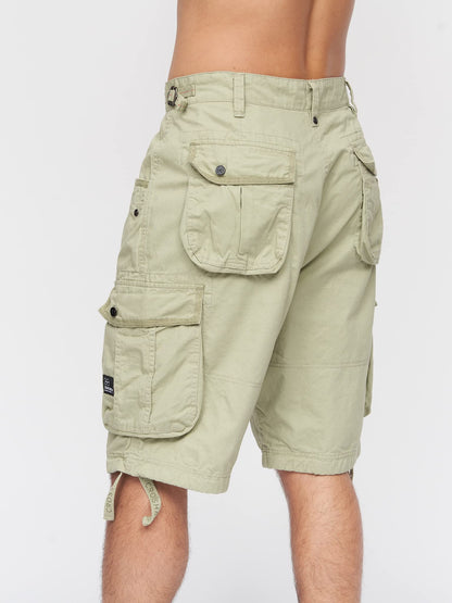 Crosshatch Mens Casual Cargo Combat Shorts Cotton Summer Knee Length Pants