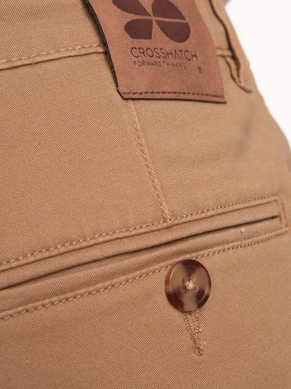 Crosshatch Mens Slim Fit Chino Cotton Summer Casual Shorts