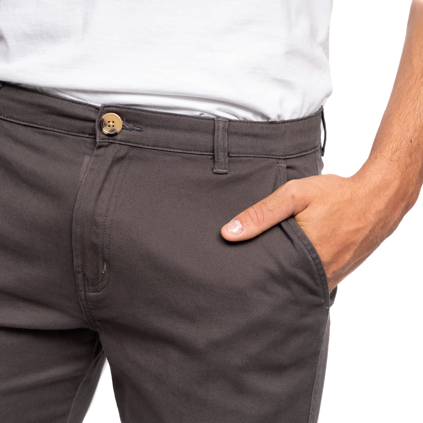 Crosshatch Mens Slim Fit Chino Cotton Summer Casual Shorts