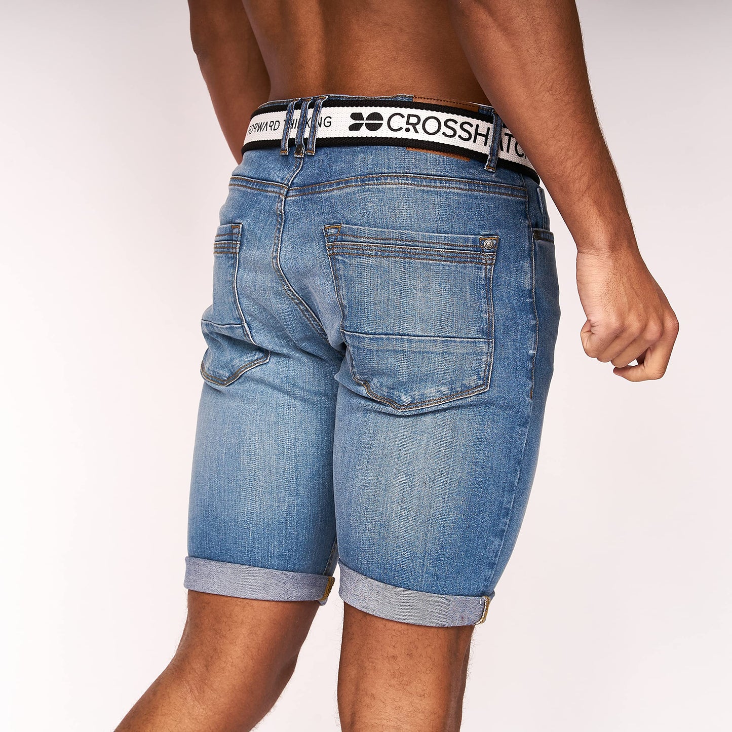 Crosshatch Mens Casual Cargo Combat Shorts Cotton Summer Knee Length Pants