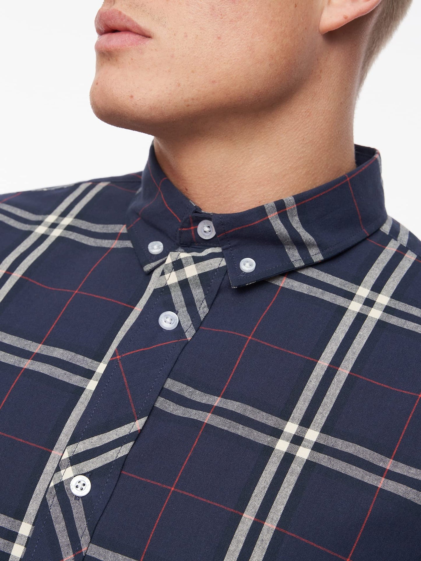 Bewley and Ritch Men's Full Sleeve Button-Up Easy Care Plain Stripe Shirt