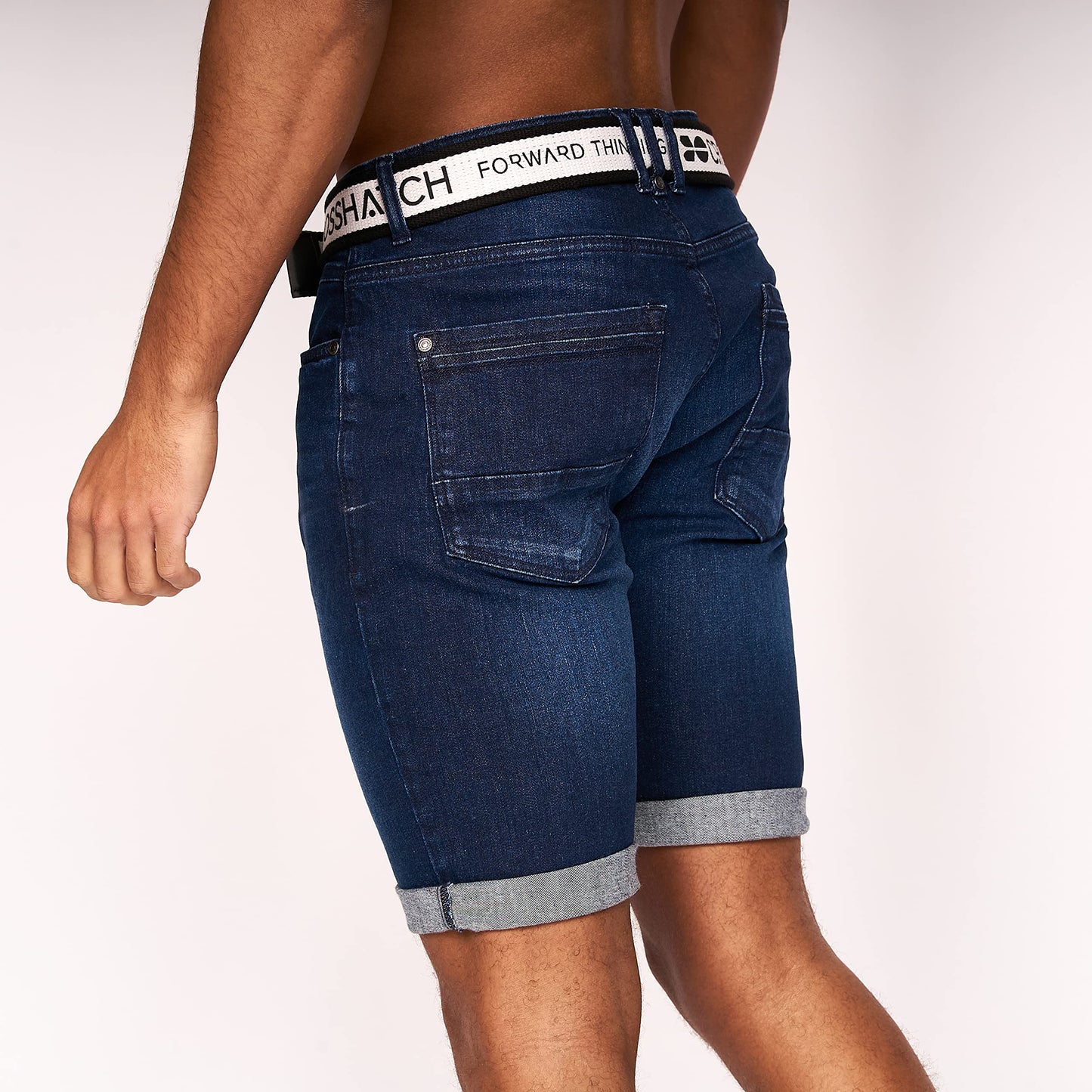 Crosshatch Mens Casual Cargo Combat Shorts Cotton Summer Knee Length Pants