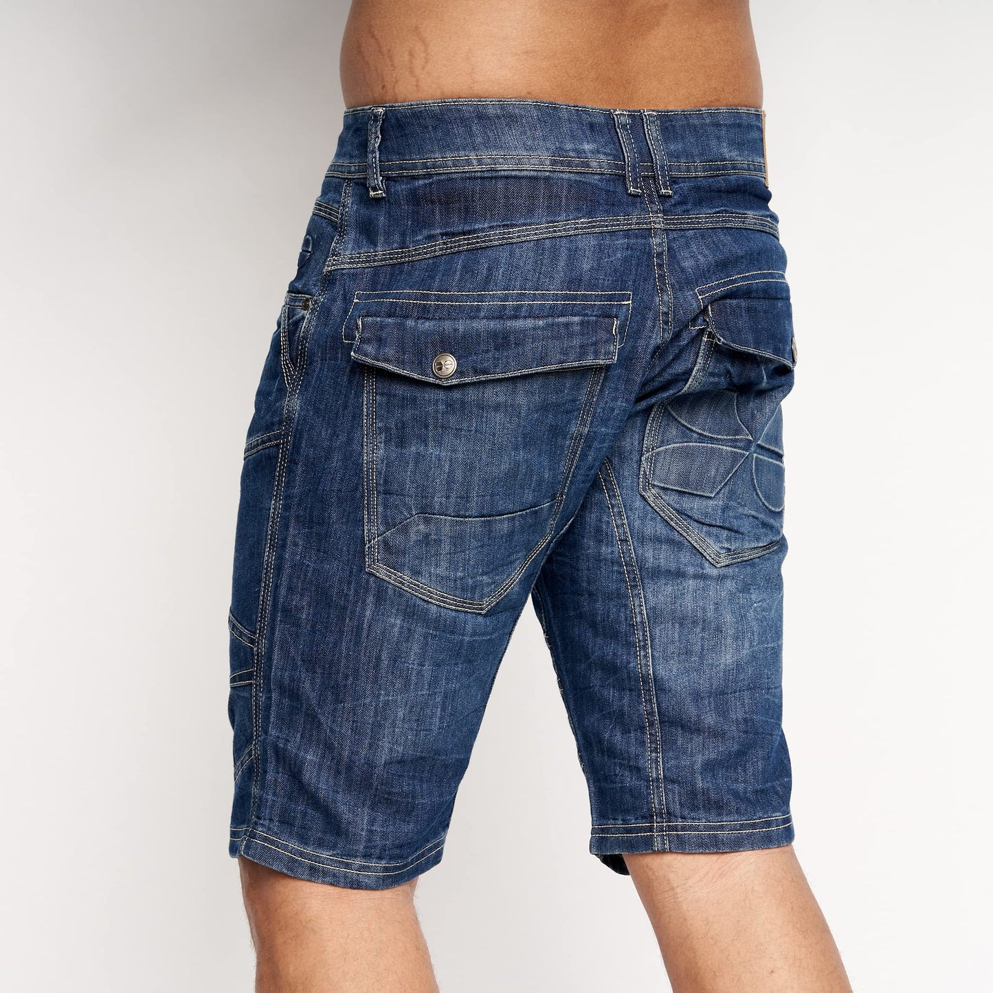 Crosshatch Mens Casual Cargo Combat Shorts Cotton Summer Knee Length Pants